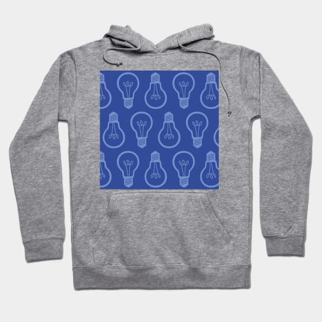 Lightbulb Blue Pattern Hoodie by XOOXOO